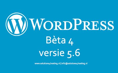 Dev/Software-beta: WordPress 5.6 Bèta 4 Dev/Software-beta: WordPress 5.6 Bèta 4
